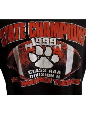Vintage T-Shirt 1990's Men's Tee XL Commerce Texas 1999 Football State Champs